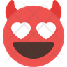 heart eyes devil logo