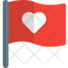 heart flag icon svg