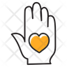 free heart hand icons
