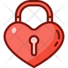 icons for locked heart