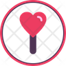heart lollipop icon