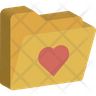 heart folder icon svg