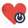icon heart shutdown