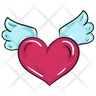 flying heart icon png