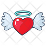 free angel heart icons