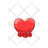 free heart roses icons