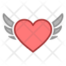 icon for heart with wing