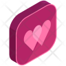 love feeling icon png