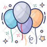 icons for helium balloons