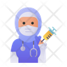 hijab doctor vaccination icon