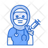 hijab doctor vaccination icon