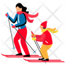 hiking children icon