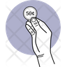 holding coin icon png