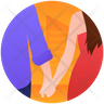people holding hands icon png