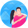 couples honeymoon icon download