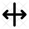 horizontal expand symbol
