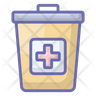 icon for hospital dustbin
