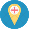 icon hospital map