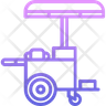 dog cart cycle icon