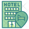 beach hotel icon