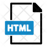 html extension icons free