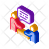 human discussion icon svg