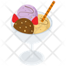 icons for ice cream glass