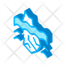 icon for iceberg crash