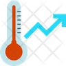 temperature increase icons