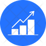 increasing graph icon png