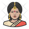 indian female icon svg