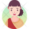 indian girl icon svg