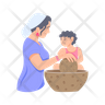 indian mother icon svg