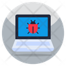 infected computer icon svg