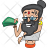 injured baba with money icon png