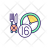 intermittent fasting strategy icon svg