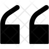 icons for inverted commas