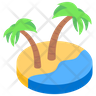 beach palm trees logo