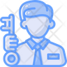 man with key icon png