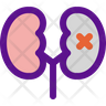kidney remove symbol