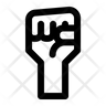 free raised fist icons