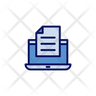 icon laptop letter