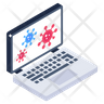 icons of infected computer