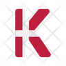 letter k icon svg