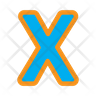 letter x icon svg