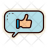 thumbs up bubble icons free