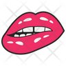 lip biting logo