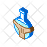 icons of liquid flask
