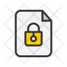 lock document icons