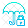 lock umbrella icons